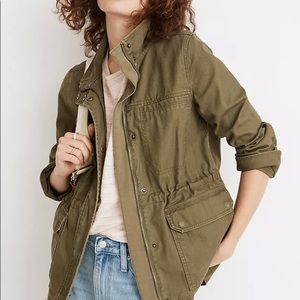 Madewell brand new olive green military style fall jacket